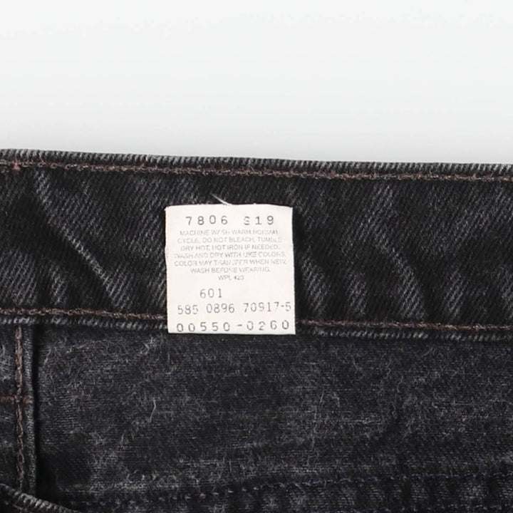 90'S Levi's 550 Relaxed Fit Tapered Leg Black Denim Pants, Men's Size 34 (Vintage) cotton black type Vintage Second Hand