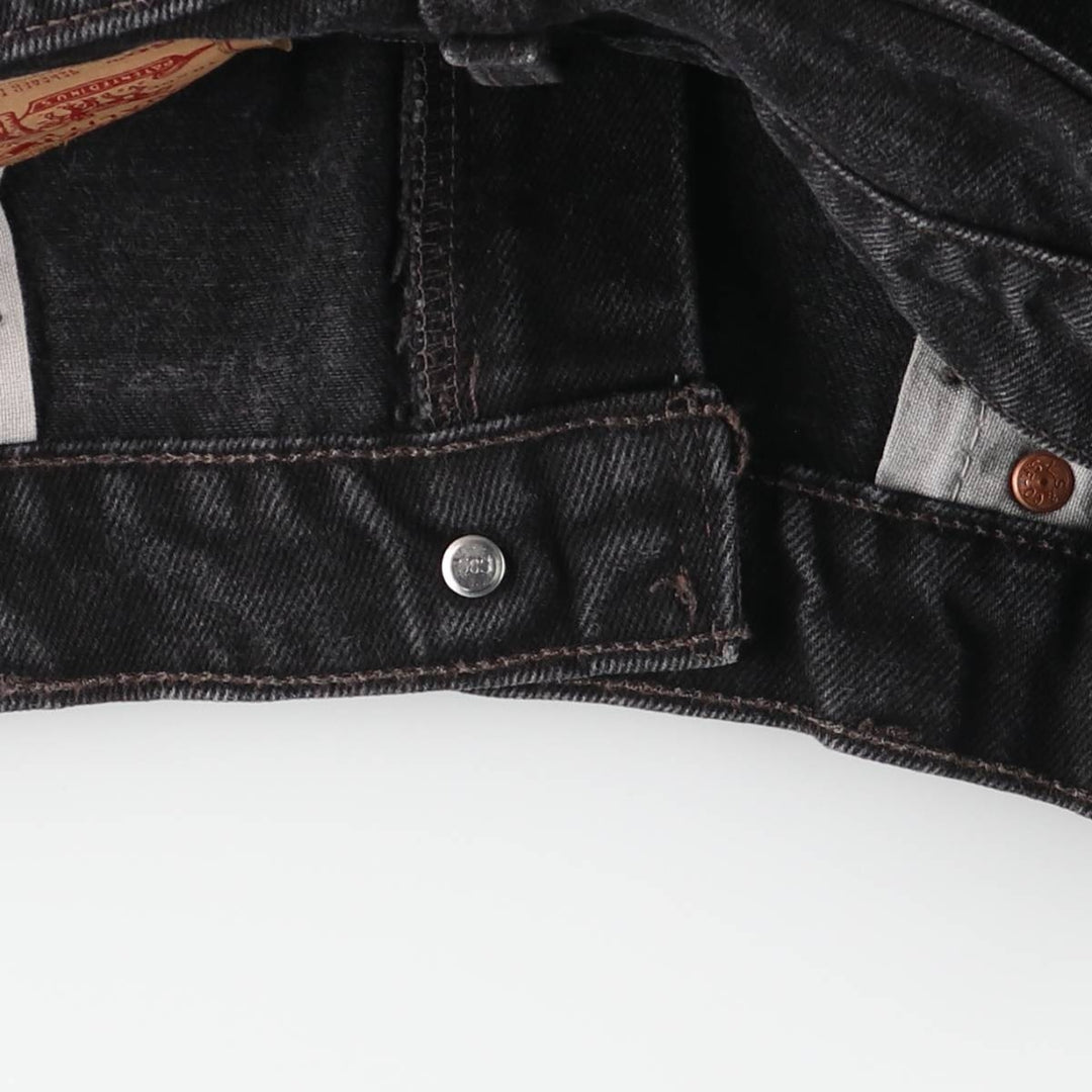 90'S Levi's 550 Relaxed Fit Tapered Leg Black Denim Pants, Men's Size 34 (Vintage) cotton black type Vintage Second Hand