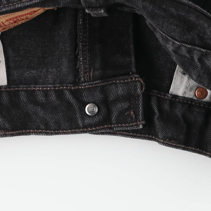 90'S Levi's 550 Relaxed Fit Tapered Leg Black Denim Pants, Men's Size 34 (Vintage) cotton black type Vintage Second Hand