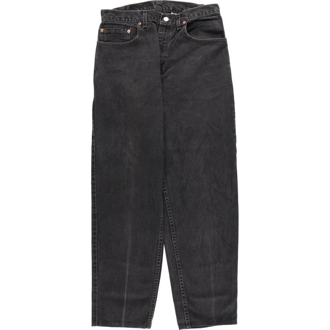 00'S Levi's 560 LOOSE FIT TAPERED LEG Black Denim Tapered Denim Pants Made in USA Men's W32 equivalent cotton black type Vintage Second Hand