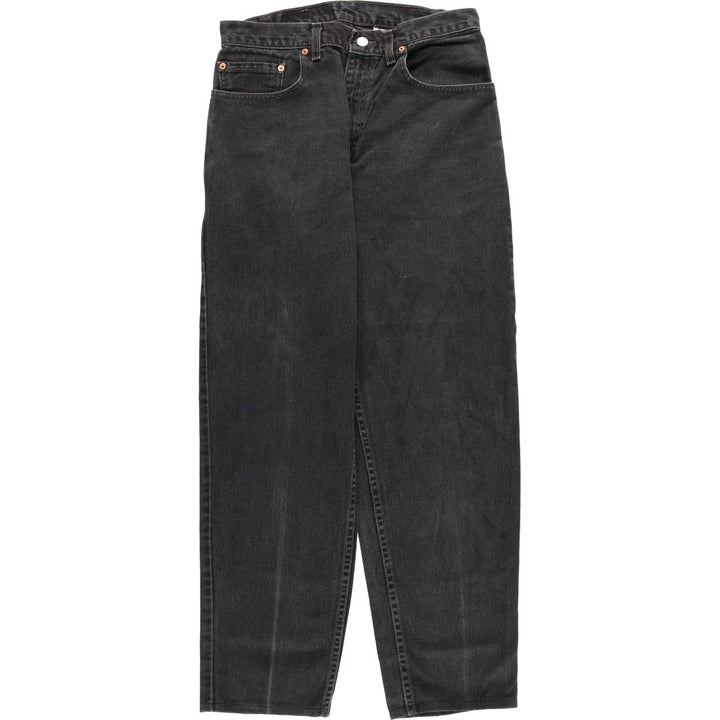00'S Levi's 560 LOOSE FIT TAPERED LEG Black Denim Tapered Denim Pants Made in USA Men's W32 equivalent cotton black type Vintage Second Hand