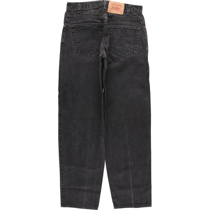 00'S Levi's 560 LOOSE FIT TAPERED LEG Black Denim Tapered Denim Pants Made in USA Men's W32 equivalent cotton black type Vintage Second Hand