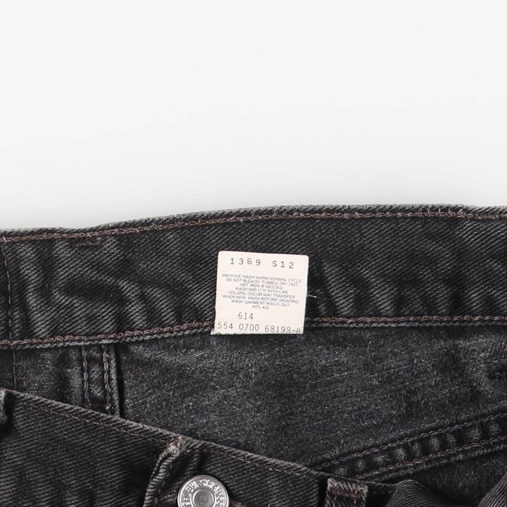 00'S Levi's 560 LOOSE FIT TAPERED LEG Black Denim Tapered Denim Pants Made in USA Men's W32 equivalent cotton black type Vintage Second Hand