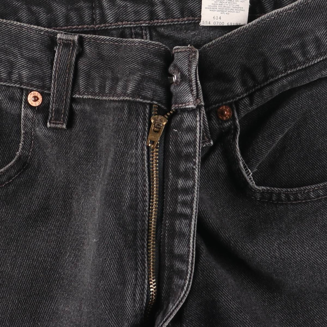 00'S Levi's 560 LOOSE FIT TAPERED LEG Black Denim Tapered Denim Pants Made in USA Men's W32 equivalent cotton black type Vintage Second Hand