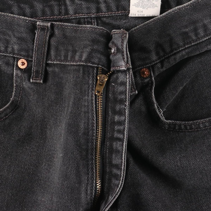 00'S Levi's 560 LOOSE FIT TAPERED LEG Black Denim Tapered Denim Pants Made in USA Men's W32 equivalent cotton black type Vintage Second Hand