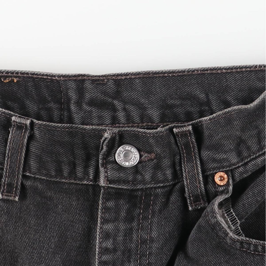 00'S Levi's 560 LOOSE FIT TAPERED LEG Black Denim Tapered Denim Pants Made in USA Men's W32 equivalent cotton black type Vintage Second Hand
