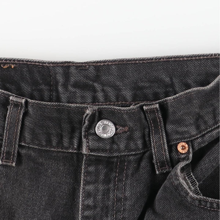 00'S Levi's 560 LOOSE FIT TAPERED LEG Black Denim Tapered Denim Pants Made in USA Men's W32 equivalent cotton black type Vintage Second Hand