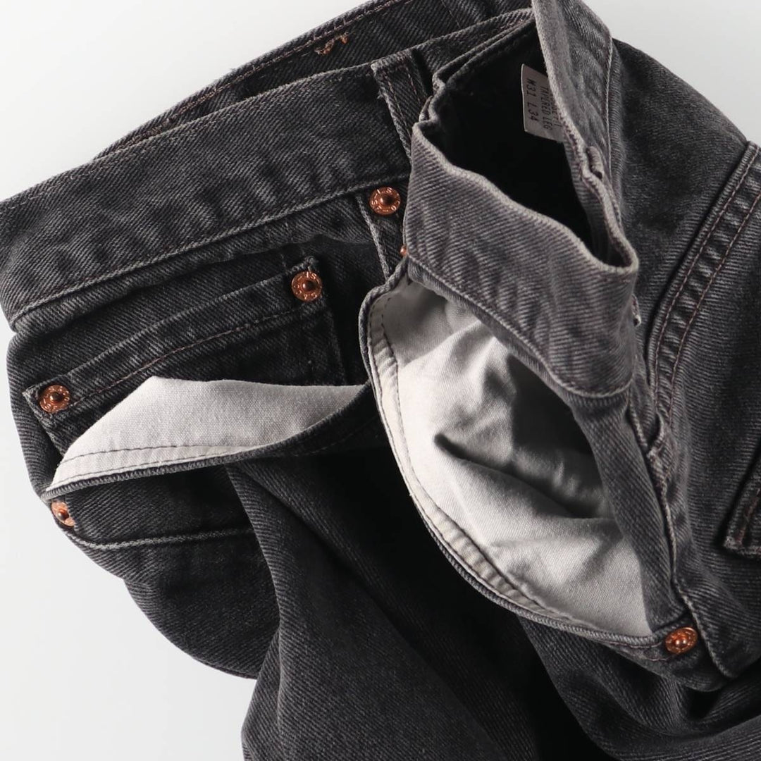 00'S Levi's 560 LOOSE FIT TAPERED LEG Black Denim Tapered Denim Pants Made in USA Men's W32 equivalent cotton black type Vintage Second Hand