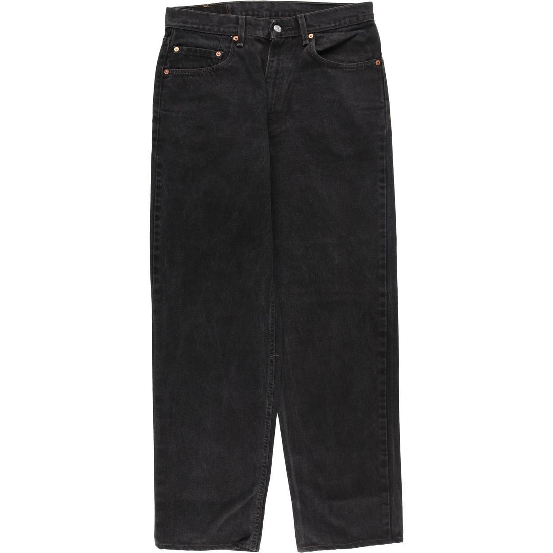 90'S Levi's 550-0260 Black Denim Tapered Denim Pants, Made in the USA, Men's Size W32, Vintage cotton black type Vintage Second Hand