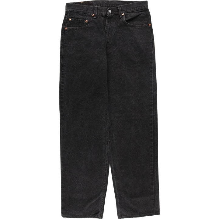90'S Levi's 550-0260 Black Denim Tapered Denim Pants, Made in the USA, Men's Size W32, Vintage cotton black type Vintage Second Hand