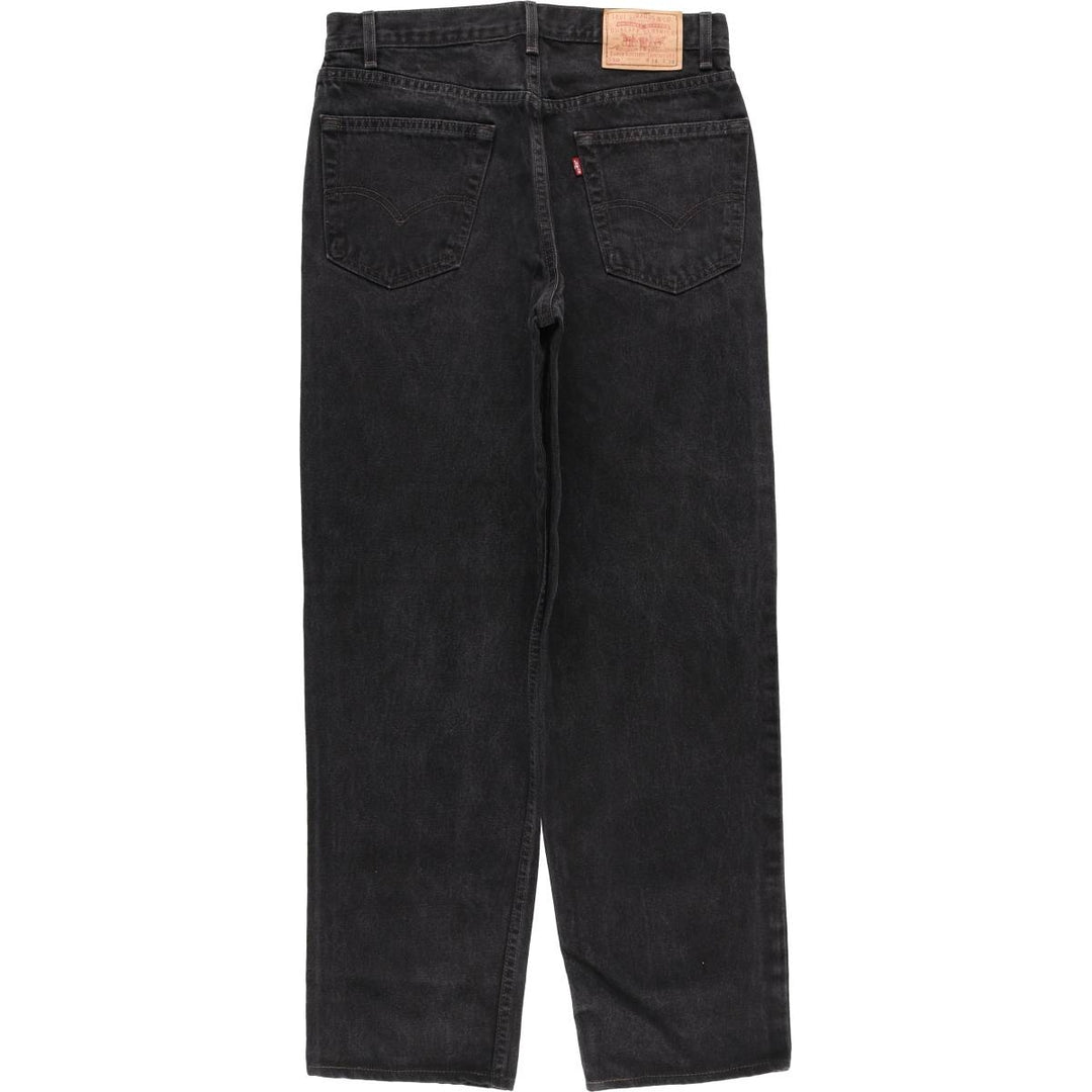 90'S Levi's 550-0260 Black Denim Tapered Denim Pants, Made in the USA, Men's Size W32, Vintage cotton black type Vintage Second Hand