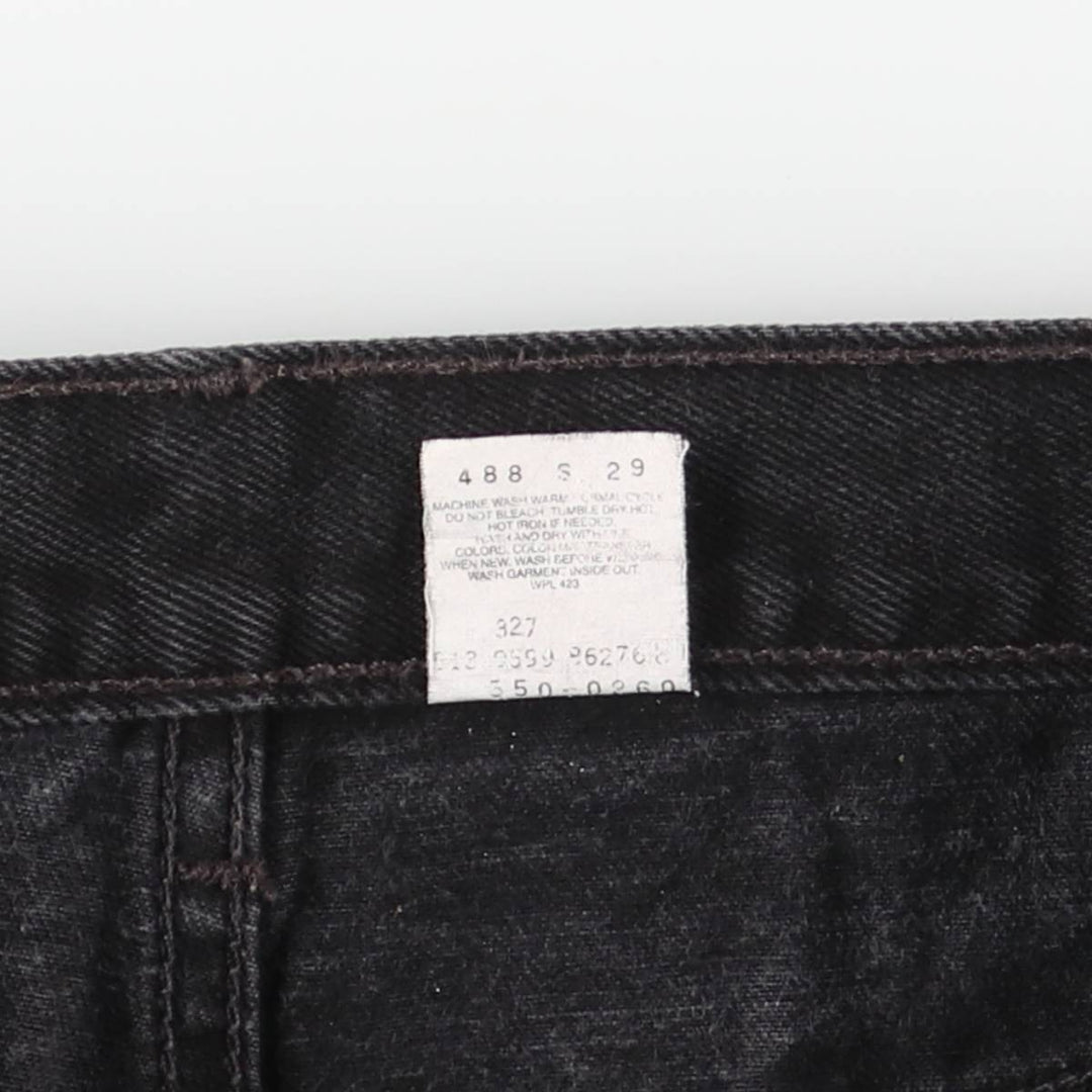 90'S Levi's 550-0260 Black Denim Tapered Denim Pants, Made in the USA, Men's Size W32, Vintage cotton black type Vintage Second Hand