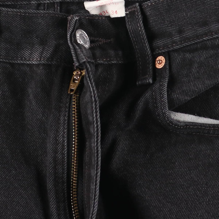 90'S Levi's 550-0260 Black Denim Tapered Denim Pants, Made in the USA, Men's Size W32, Vintage cotton black type Vintage Second Hand
