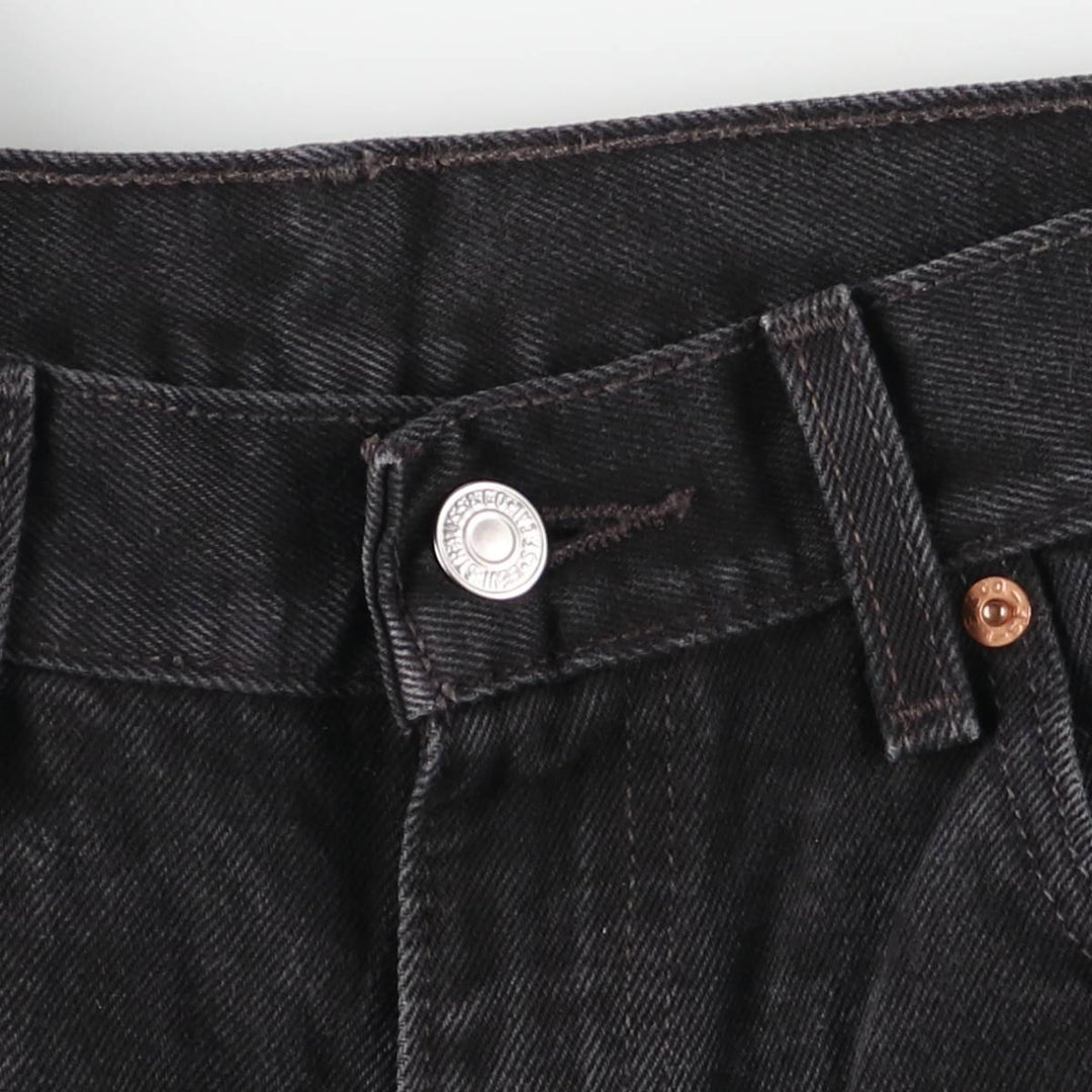 90'S Levi's 550-0260 Black Denim Tapered Denim Pants, Made in the USA, Men's Size W32, Vintage cotton black type Vintage Second Hand
