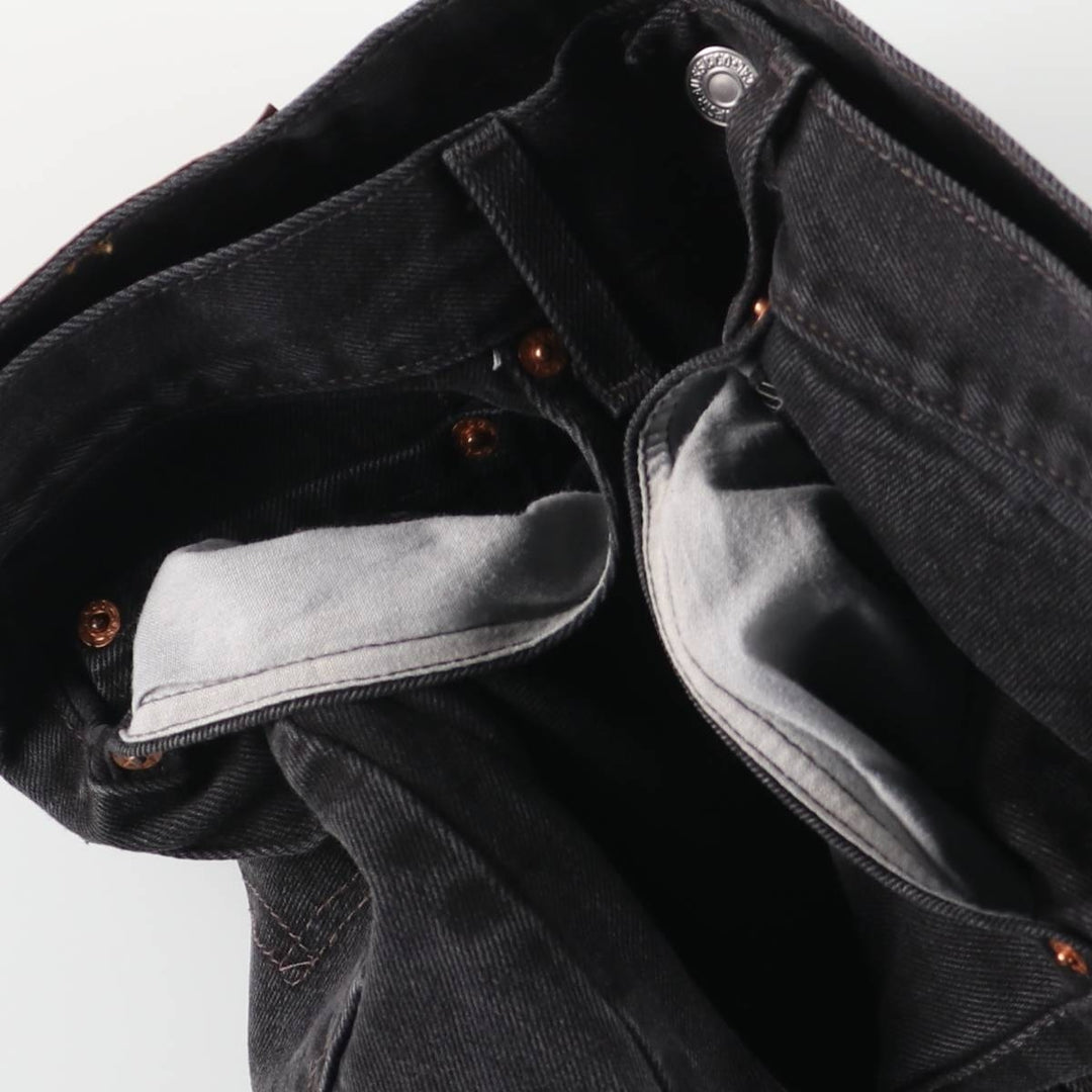 90'S Levi's 550-0260 Black Denim Tapered Denim Pants, Made in the USA, Men's Size W32, Vintage cotton black type Vintage Second Hand