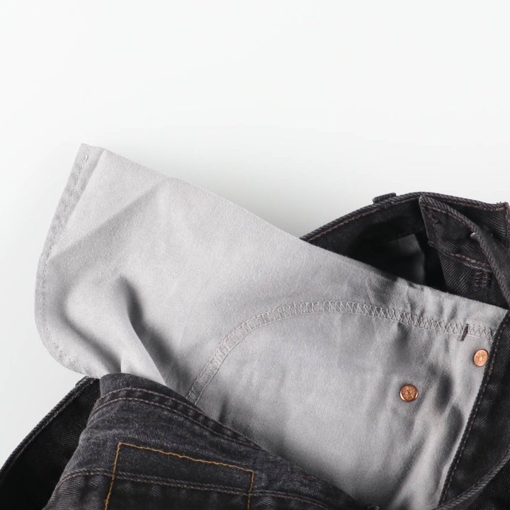 90'S Levi's 550-0260 Black Denim Tapered Denim Pants, Made in the USA, Men's Size W32, Vintage cotton black type Vintage Second Hand