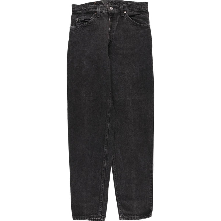 Levi's 550 Orange Tab Black Denim Tapered Denim Pants, Made in USA, Men's Size W30 unclear black type Vintage Second Hand