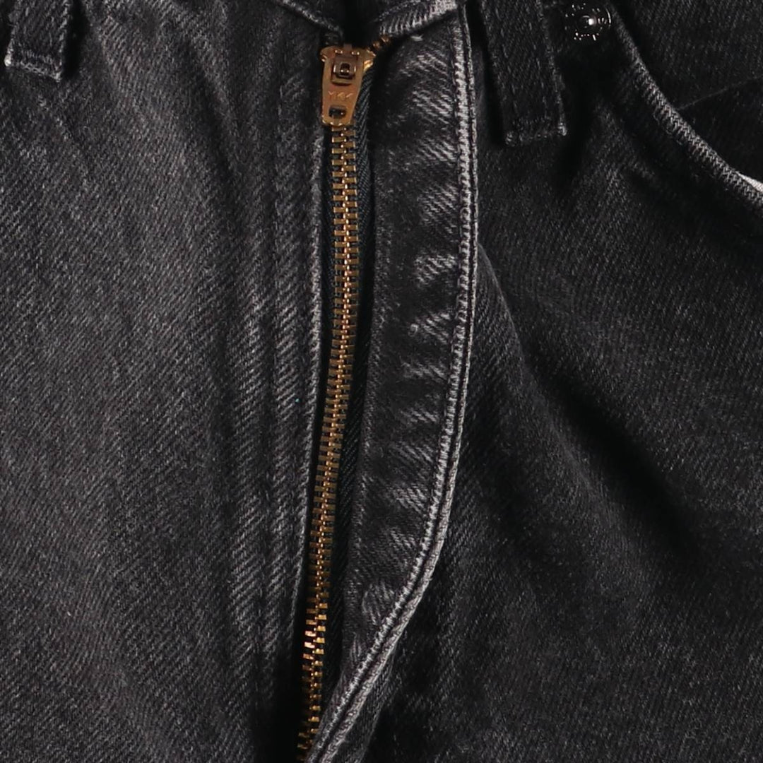 Levi's 550 Orange Tab Black Denim Tapered Denim Pants, Made in USA, Men's Size W30 unclear black type Vintage Second Hand