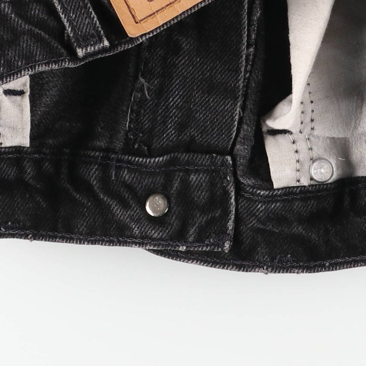 Levi's 550 Orange Tab Black Denim Tapered Denim Pants, Made in USA, Men's Size W30 unclear black type Vintage Second Hand