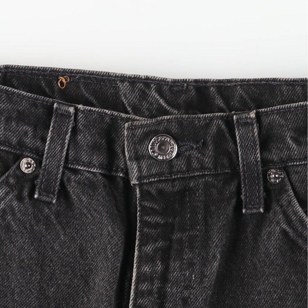 Levi's 550 Orange Tab Black Denim Tapered Denim Pants, Made in USA, Men's Size W30 unclear black type Vintage Second Hand