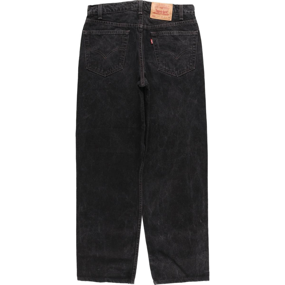 90'S Levi's 550-0260 Black Denim Tapered Denim Pants Made in USA Men's W33 Vintage cotton black type Vintage Second Hand