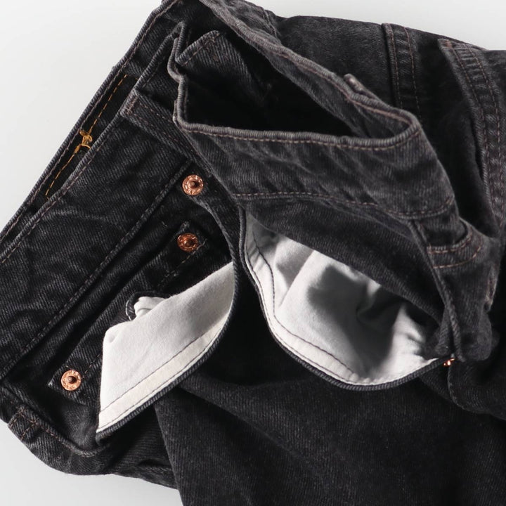 90'S Levi's 550-0260 Black Denim Tapered Denim Pants Made in USA Men's W33 Vintage cotton black type Vintage Second Hand