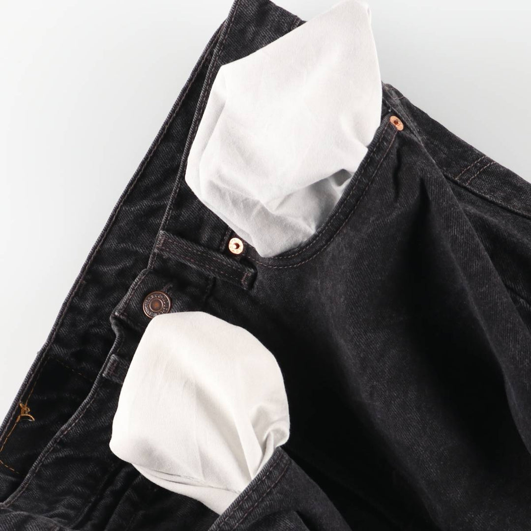 90'S Levi's 550-0260 Black Denim Tapered Denim Pants Made in USA Men's W33 Vintage cotton black type Vintage Second Hand