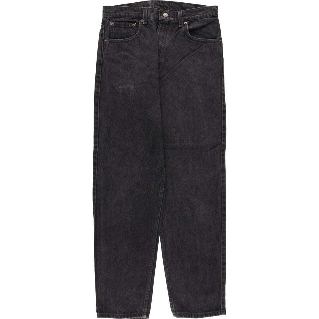 90'S Levi's 550-0260 Black Denim Tapered Denim Pants, Made in the USA, Men's Size W32, Vintage cotton black type Vintage Second Hand