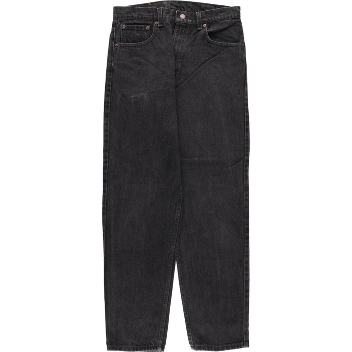 90'S Levi's 550-0260 Black Denim Tapered Denim Pants, Made in the USA, Men's Size W32, Vintage cotton black type Vintage Second Hand