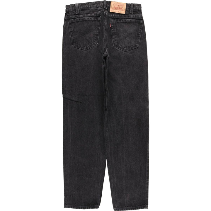 90'S Levi's 550-0260 Black Denim Tapered Denim Pants, Made in the USA, Men's Size W32, Vintage cotton black type Vintage Second Hand