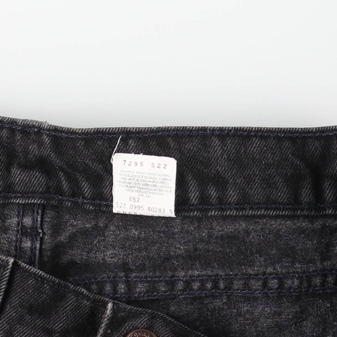 90'S Levi's 550-0260 Black Denim Tapered Denim Pants, Made in the USA, Men's Size W32, Vintage cotton black type Vintage Second Hand