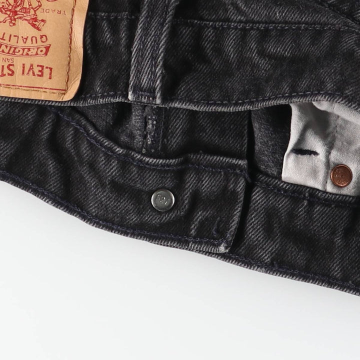 90'S Levi's 550-0260 Black Denim Tapered Denim Pants, Made in the USA, Men's Size W32, Vintage cotton black type Vintage Second Hand