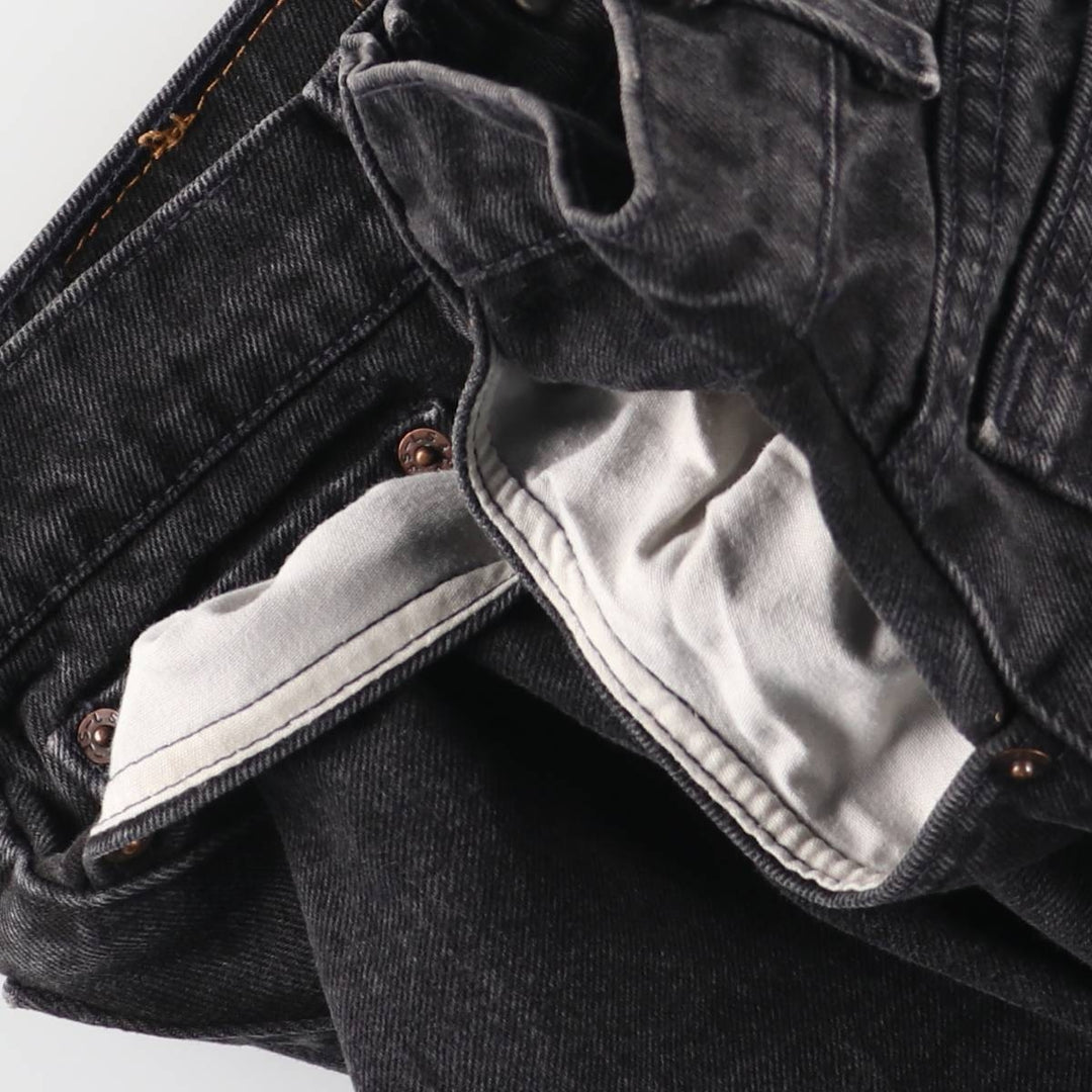 90'S Levi's 550-0260 Black Denim Tapered Denim Pants, Made in the USA, Men's Size W32, Vintage cotton black type Vintage Second Hand