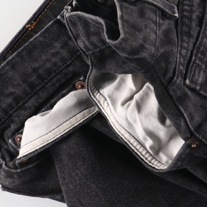 90'S Levi's 550-0260 Black Denim Tapered Denim Pants, Made in the USA, Men's Size W32, Vintage cotton black type Vintage Second Hand