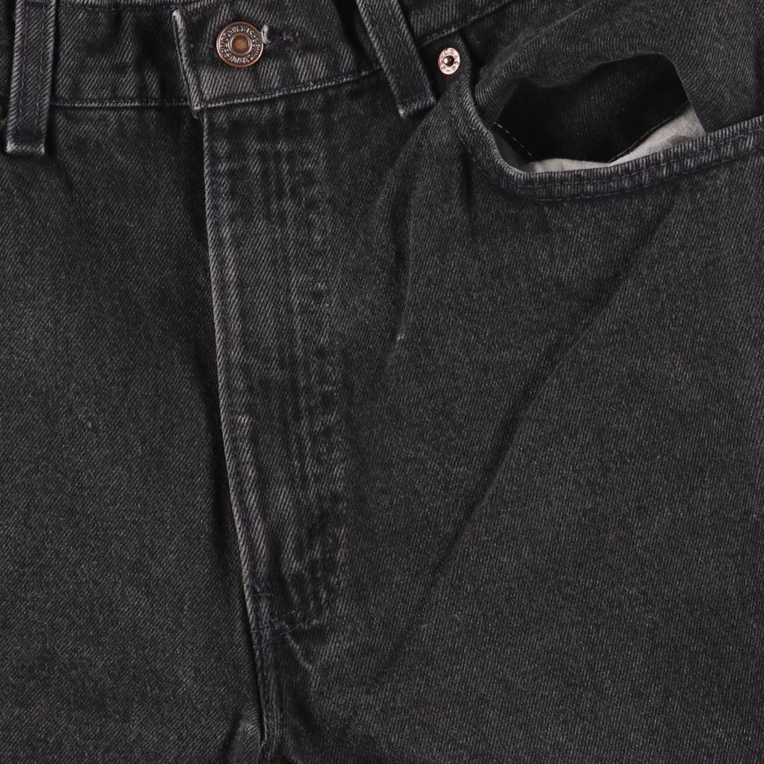 90'S Levi's 550-0260 Black Denim Tapered Denim Pants, Made in the USA, Men's Size W32, Vintage cotton black type Vintage Second Hand