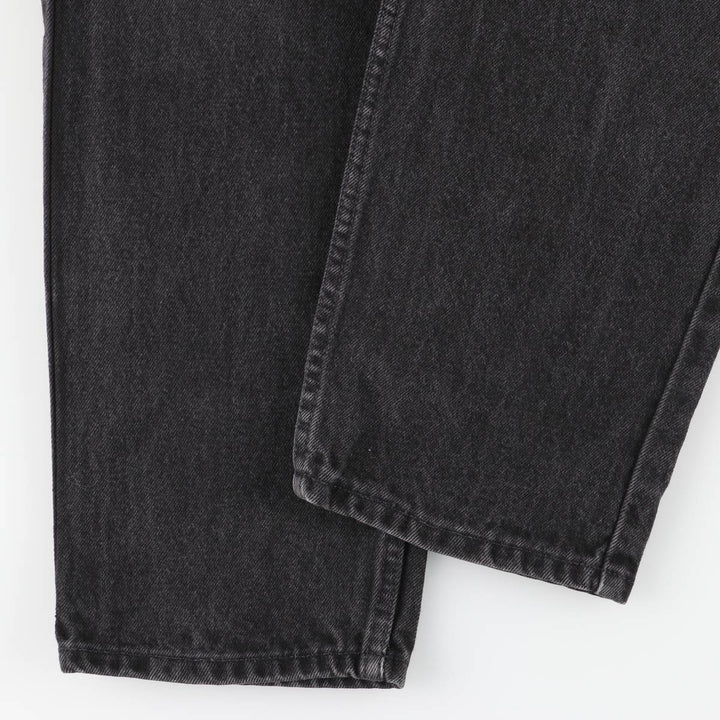 90'S Levi's 550-0260 Black Denim Tapered Denim Pants, Made in the USA, Men's Size W32, Vintage cotton black type Vintage Second Hand
