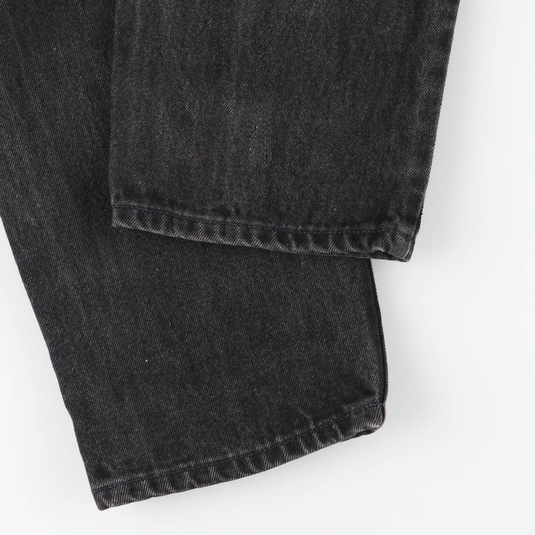 90'S Levi's 550-0260 Black Denim Tapered Denim Pants, Made in the USA, Men's Size W32, Vintage cotton black type Vintage Second Hand