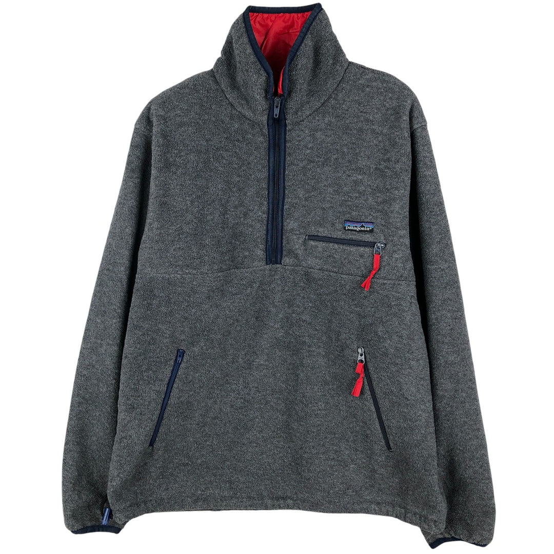 Vintage 80s-90'S Patagonia Half-Zip Fleece Pullover, Men's Size L unclear gray type Vintage Second Hand