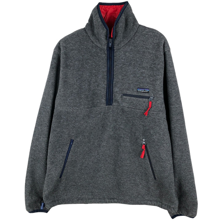 Vintage 80s-90'S Patagonia Half-Zip Fleece Pullover, Men's Size L unclear gray type Vintage Second Hand