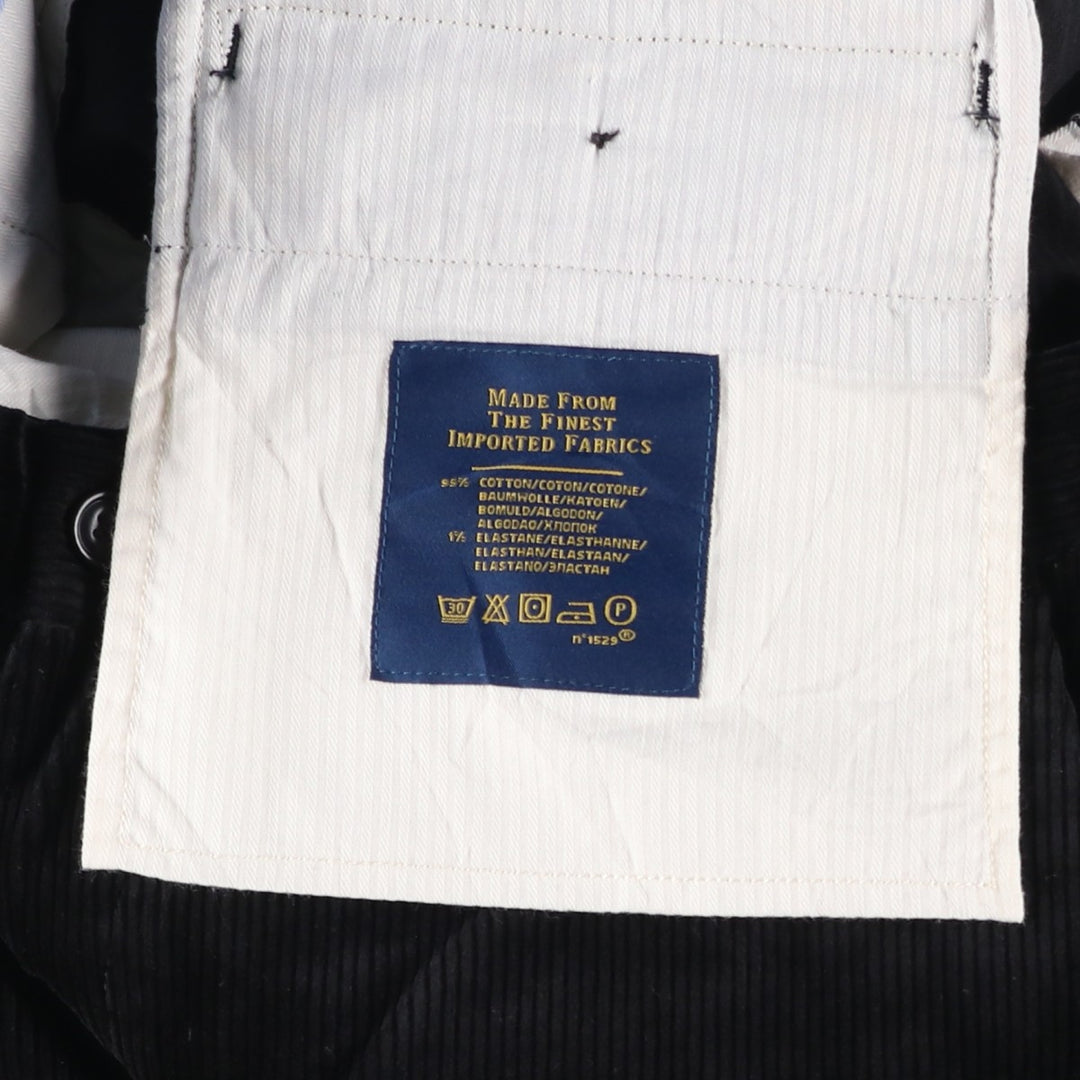 Ralph Lauren POLO RALPH LAUREN CLASSIC FIT corduroy pants, men's size W34 cotton black type Vintage Second Hand