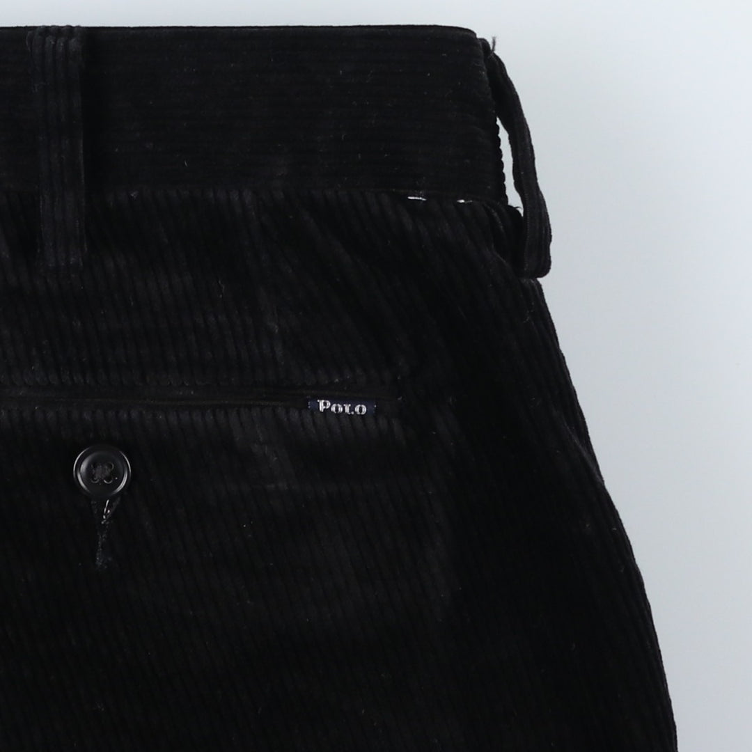 Ralph Lauren POLO RALPH LAUREN CLASSIC FIT corduroy pants, men's size W34 cotton black type Vintage Second Hand