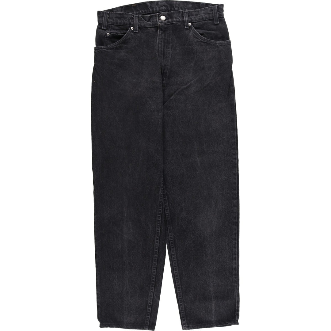 90s-00'S Levi's 550 Black Denim Tapered Denim Pants, Made in USA, Men's Size W32 cotton black type Vintage Second Hand