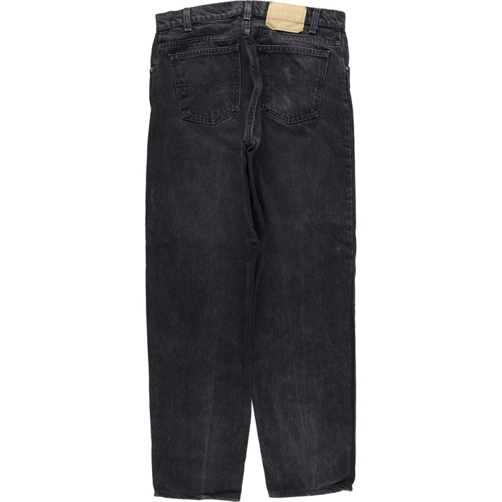 90s-00'S Levi's 550 Black Denim Tapered Denim Pants, Made in USA, Men's Size W32 cotton black type Vintage Second Hand