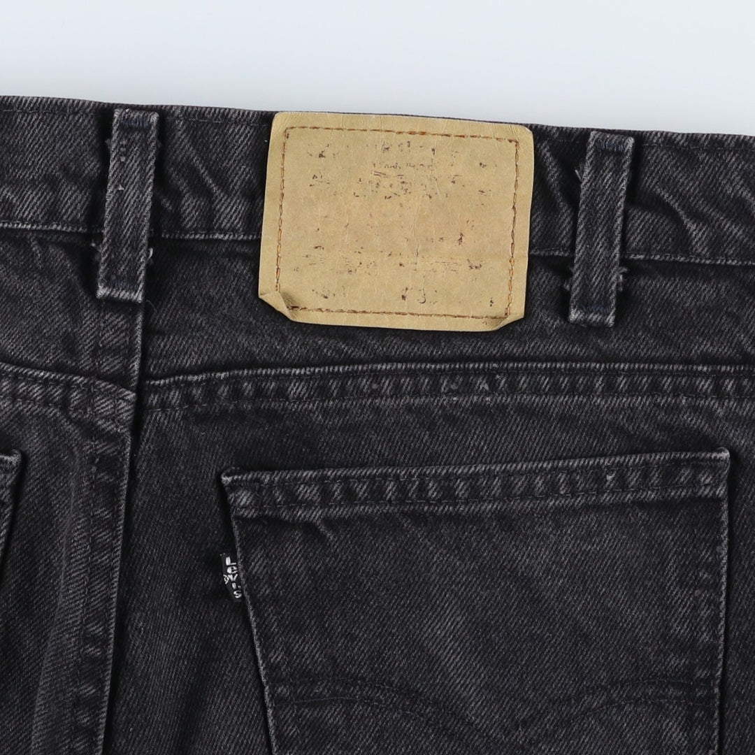 90s-00'S Levi's 550 Black Denim Tapered Denim Pants, Made in USA, Men's Size W32 cotton black type Vintage Second Hand