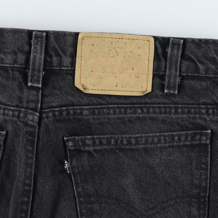 90s-00'S Levi's 550 Black Denim Tapered Denim Pants, Made in USA, Men's Size W32 cotton black type Vintage Second Hand