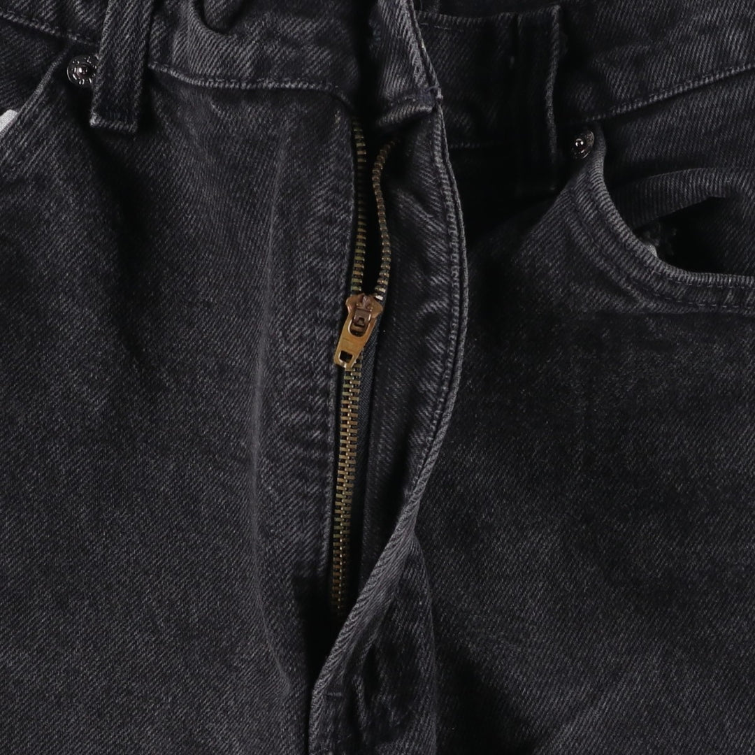 90s-00'S Levi's 550 Black Denim Tapered Denim Pants, Made in USA, Men's Size W32 cotton black type Vintage Second Hand