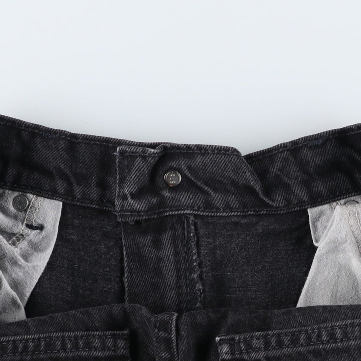 90s-00'S Levi's 550 Black Denim Tapered Denim Pants, Made in USA, Men's Size W32 cotton black type Vintage Second Hand