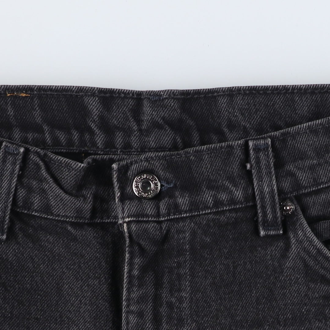 90s-00'S Levi's 550 Black Denim Tapered Denim Pants, Made in USA, Men's Size W32 cotton black type Vintage Second Hand