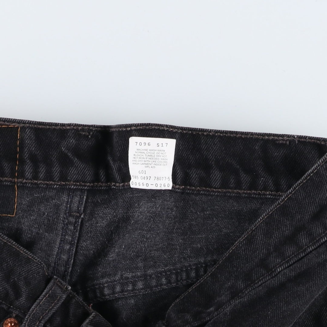 90'S Levi's 550-0260 Black Denim Tapered Denim Pants Made in USA Men's W30 Vintage cotton black type Vintage Second Hand