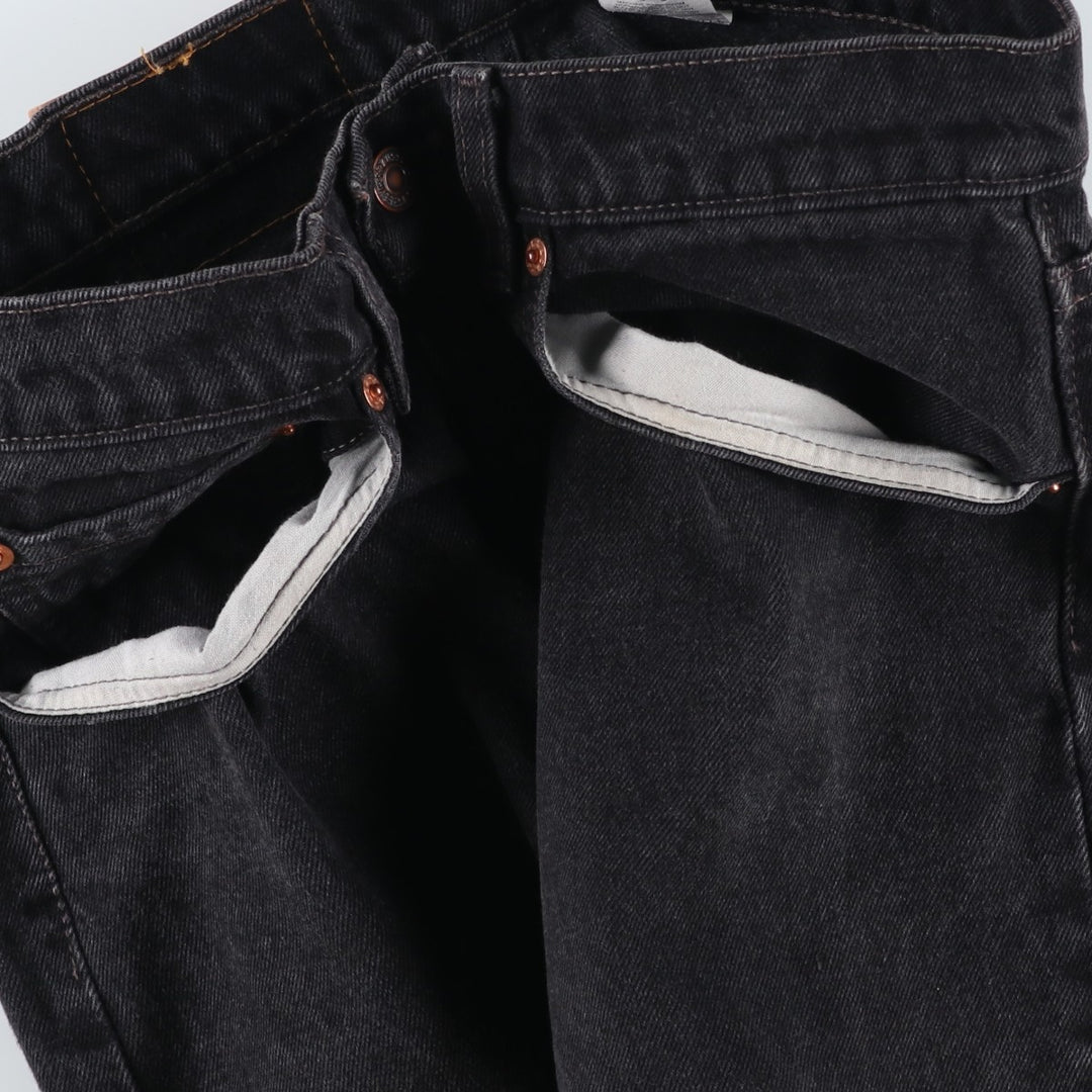 90'S Levi's 550-0260 Black Denim Tapered Denim Pants Made in USA Men's W30 Vintage cotton black type Vintage Second Hand